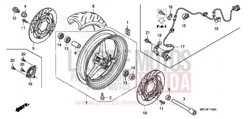 ROUE AVANT CBR1000RRB de 2011